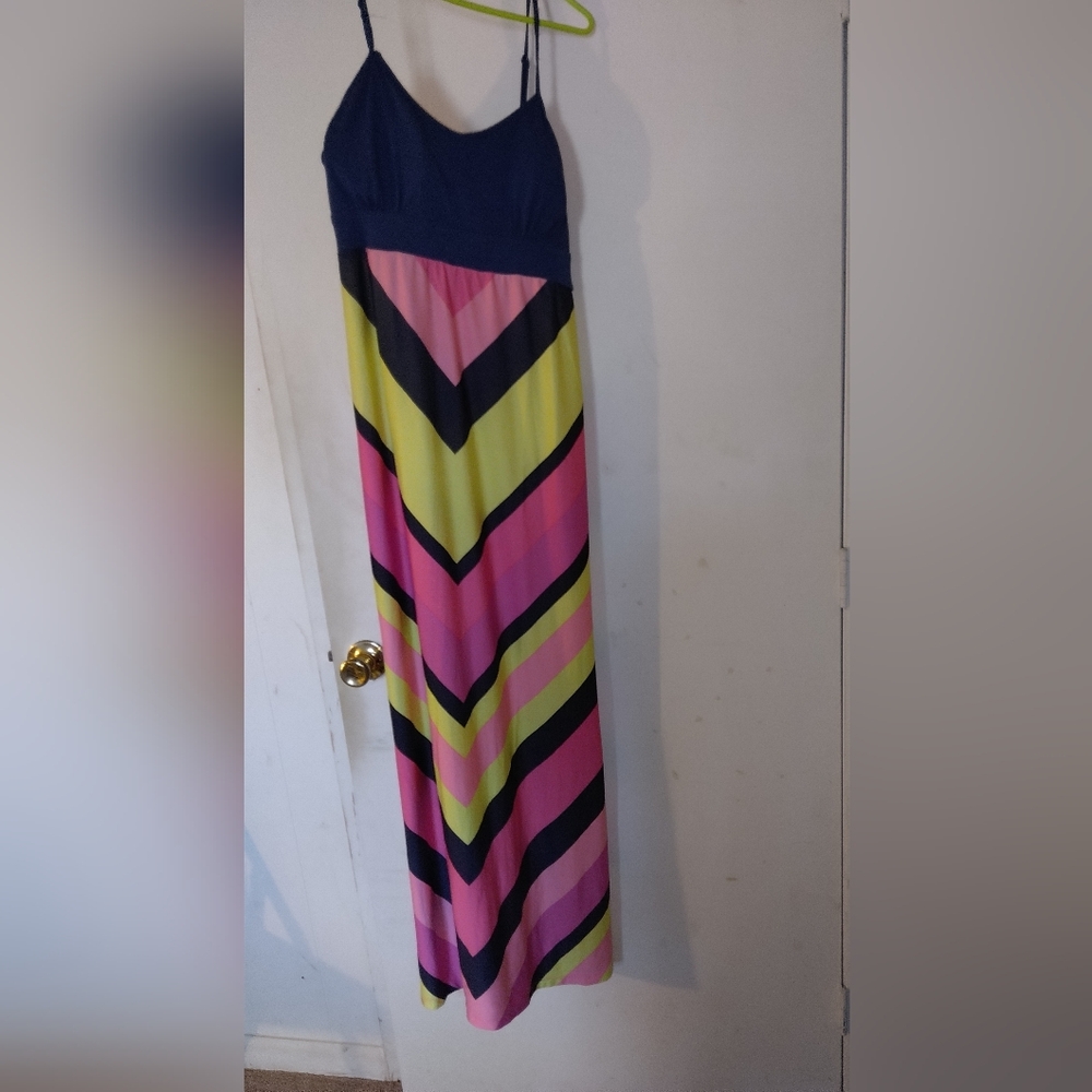 Colorful Chevron Maxi Dress